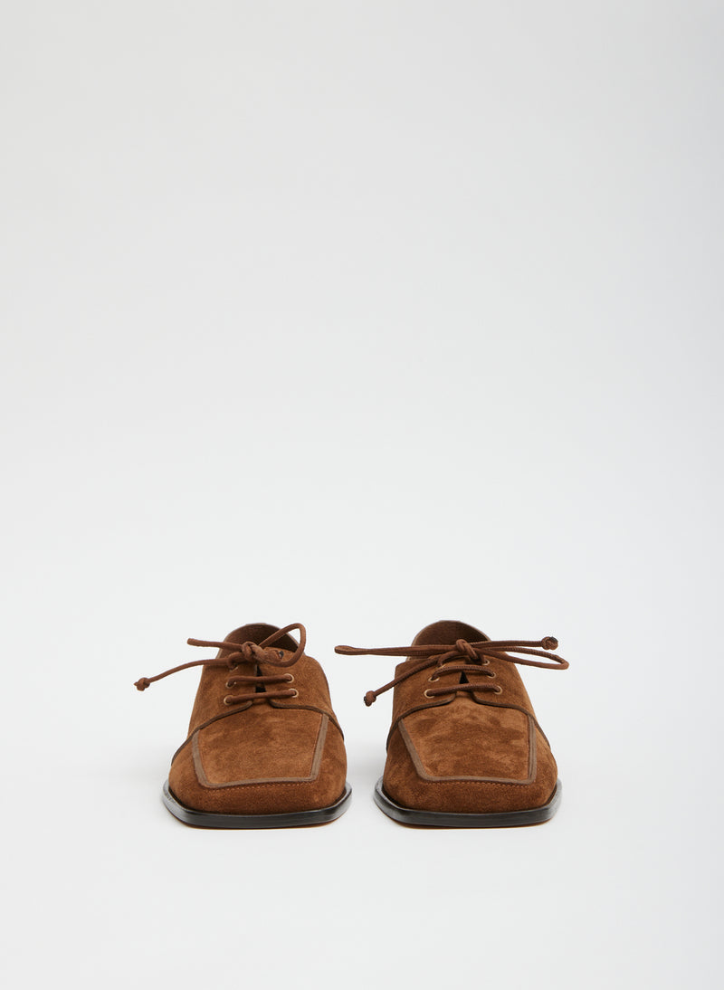 Suede Brody Square Toe Loafer Hazelnut Brown-4