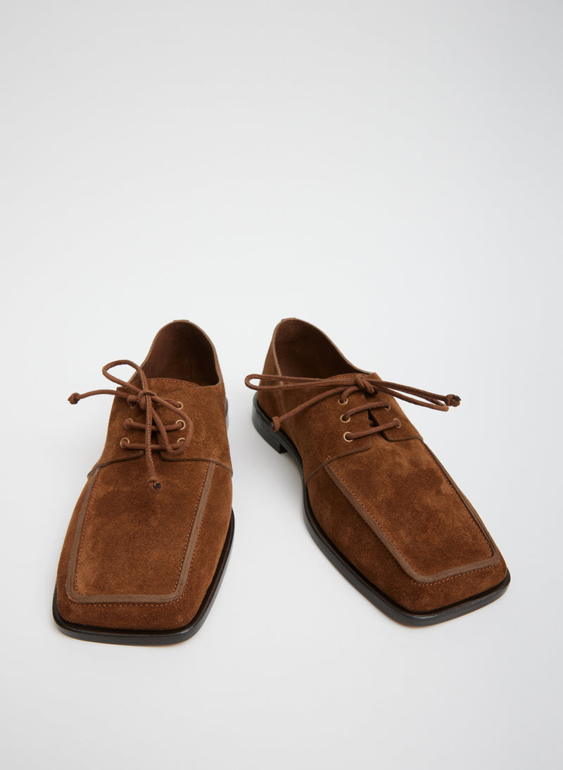 Suede Brody Square Toe Loafer Hazelnut Brown-3
