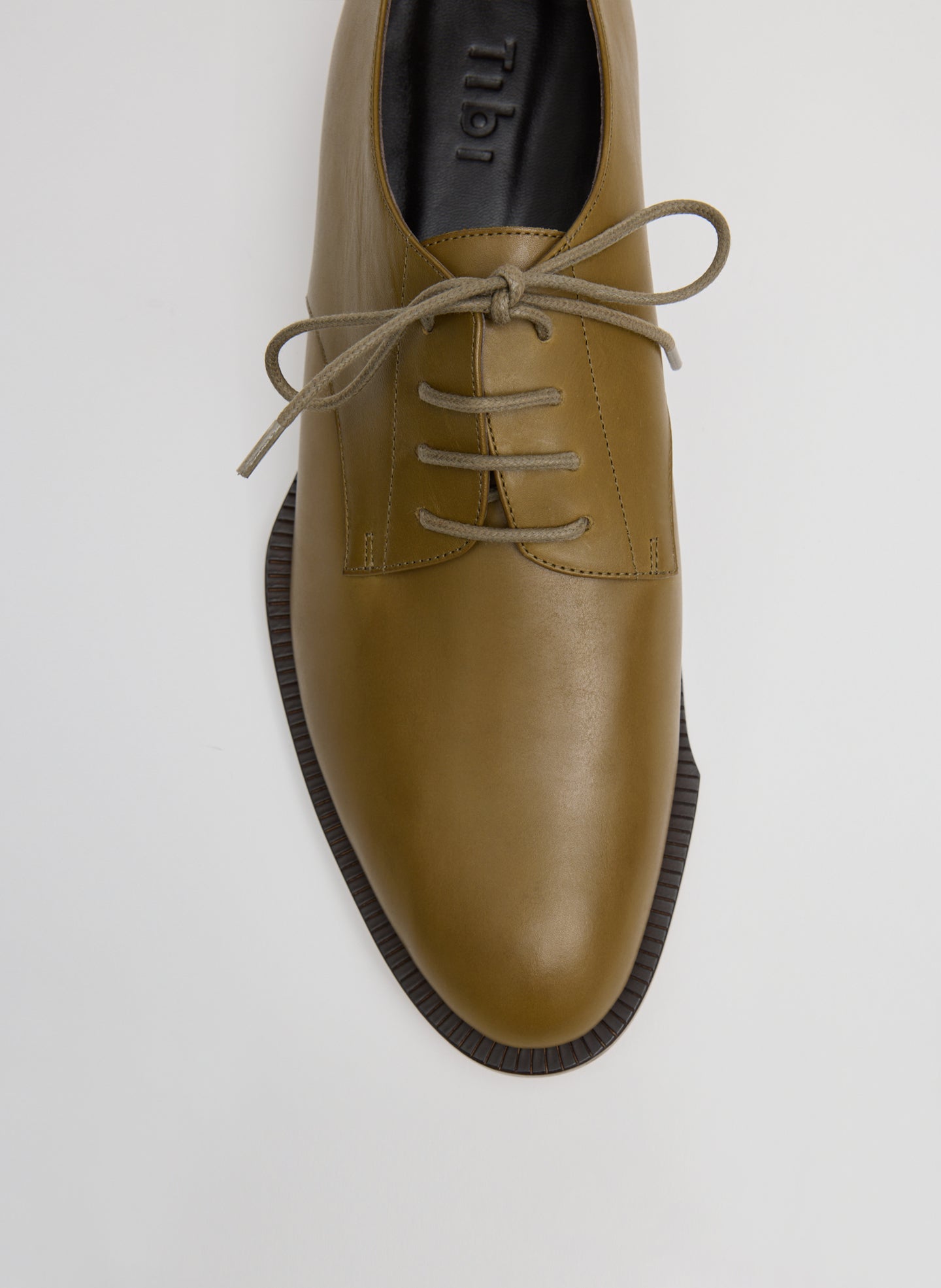 Army Green Leather Edgar Loafer - closeup