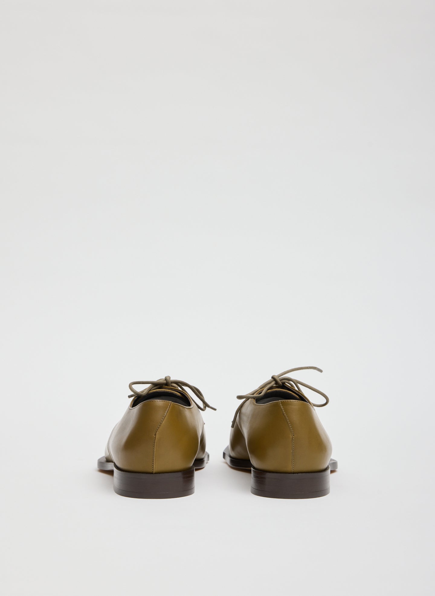 Army Green Leather Edgar Loafer - back view
