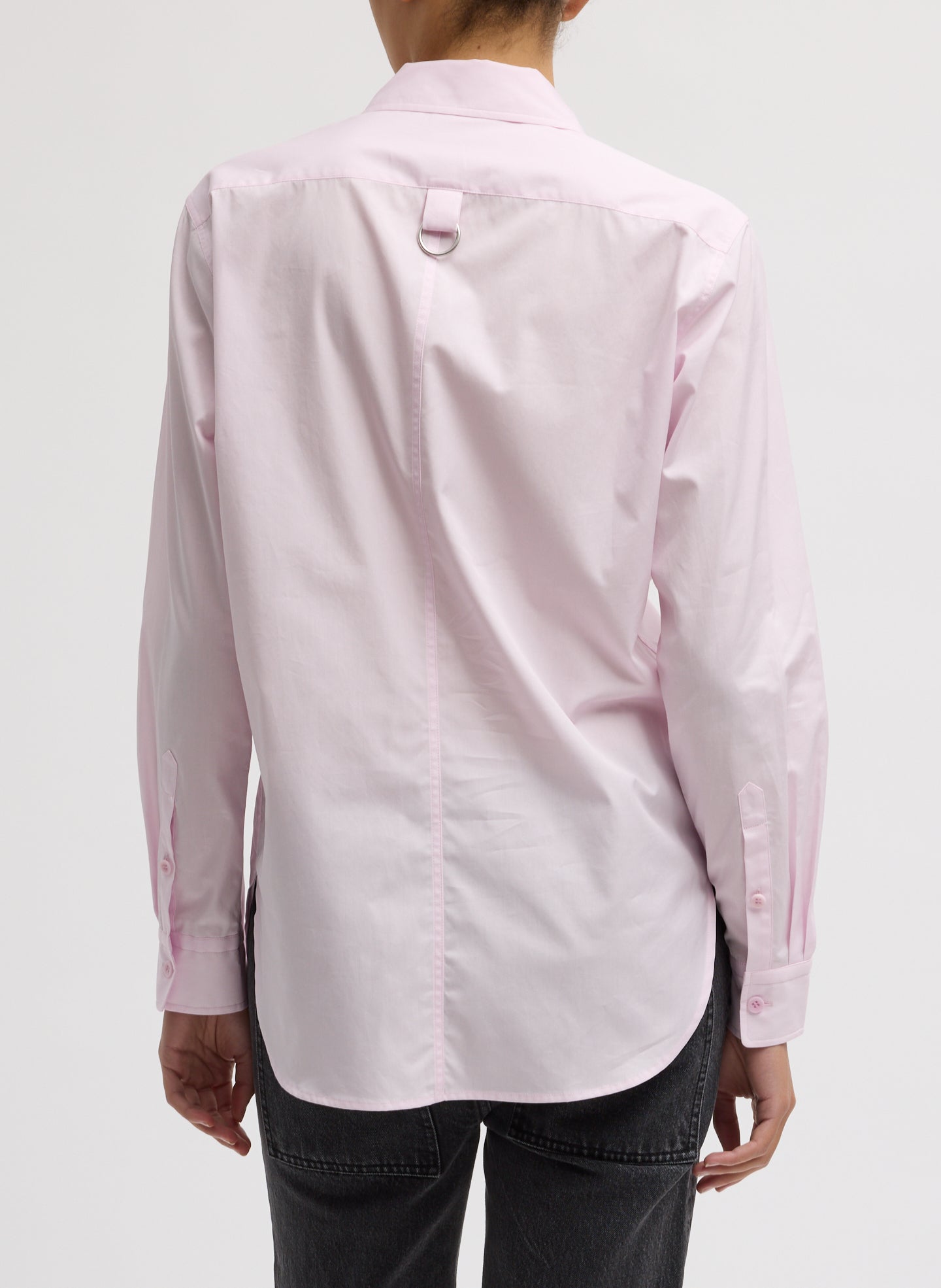 Pink Charlie Men's Slim Shirt - long sleeve button down shirt, back view on model