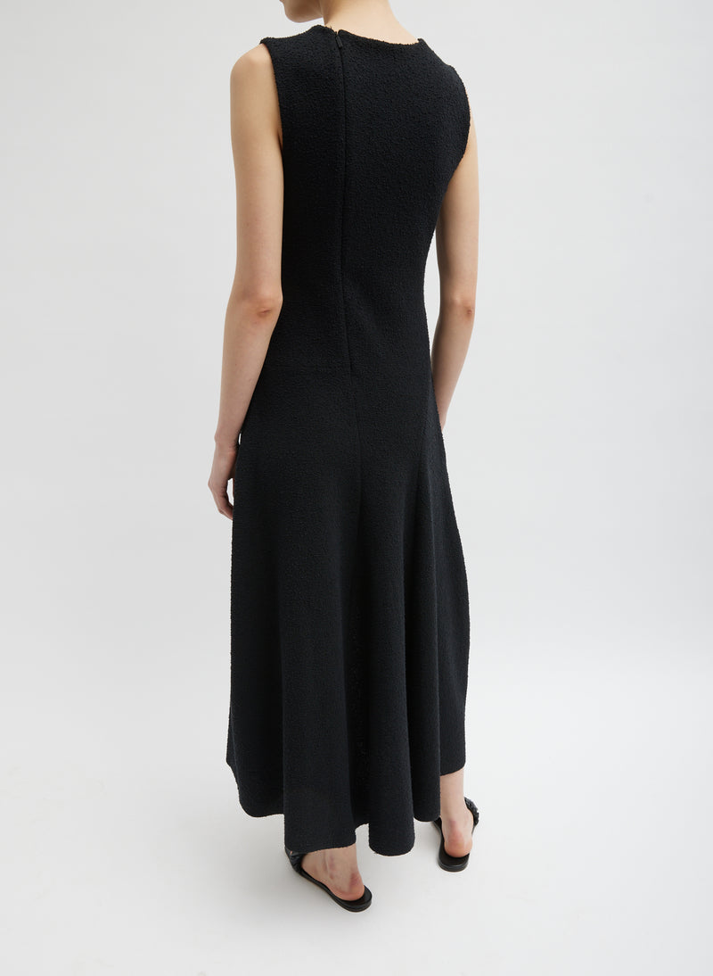 Boucle Knit Sculpted Dress Black-7