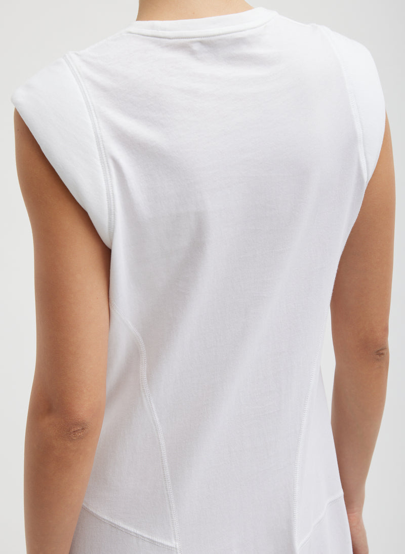 T-Shirt Sleeveless Dress White-3