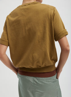 Super Fine Gauge Perfect Short Sleeve Men's Pullover Dark Hazel-4