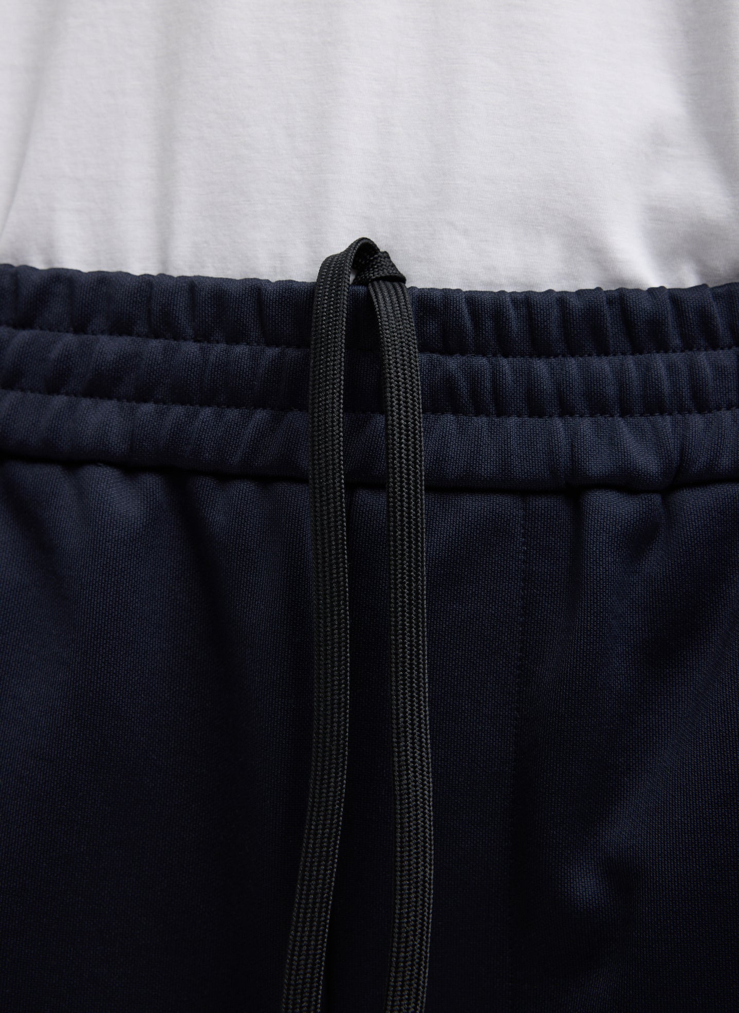 Navy Active Knit Short - closeup of waistband detail