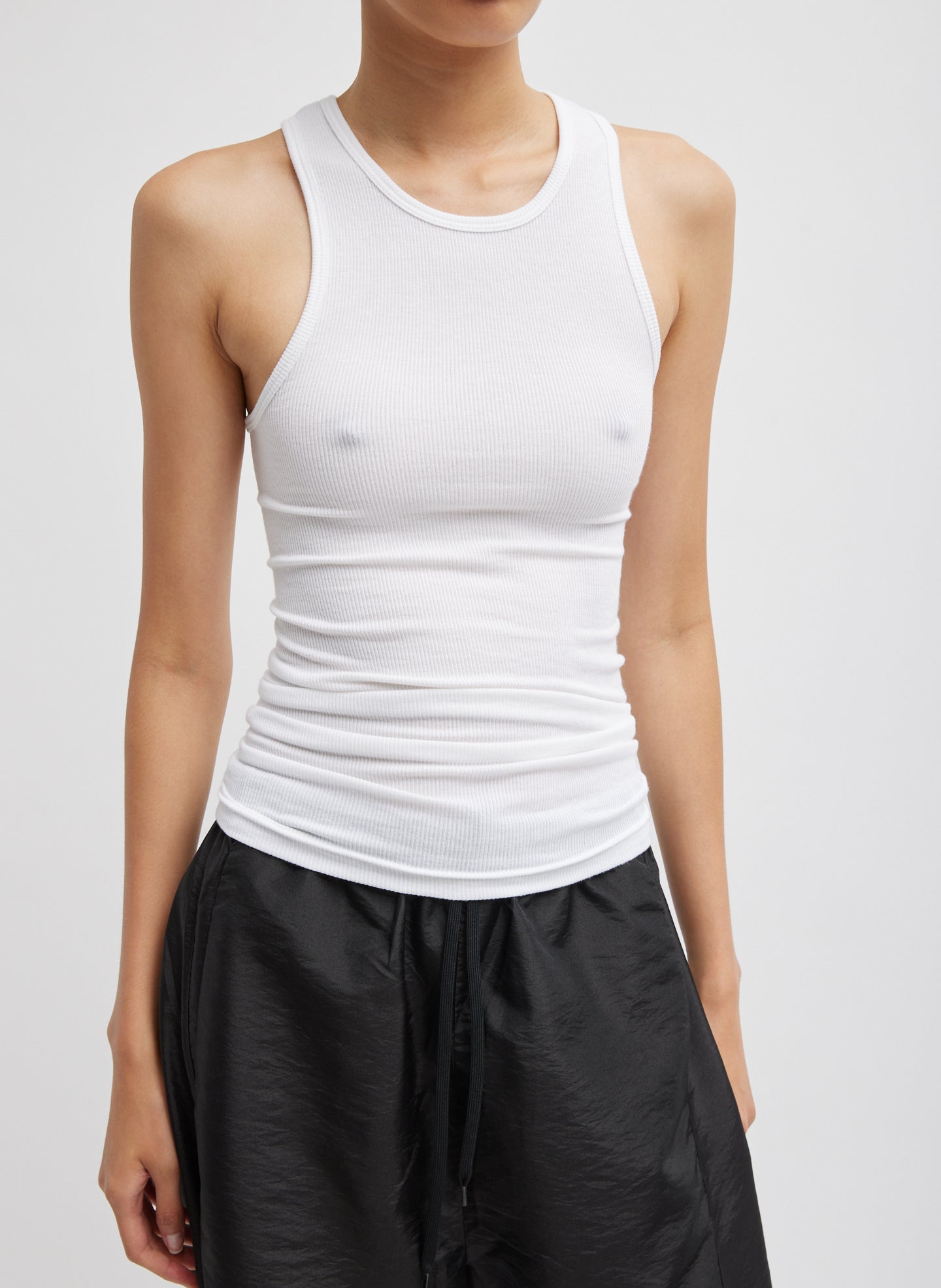 Circular Fine Rib T-Shirt Tank