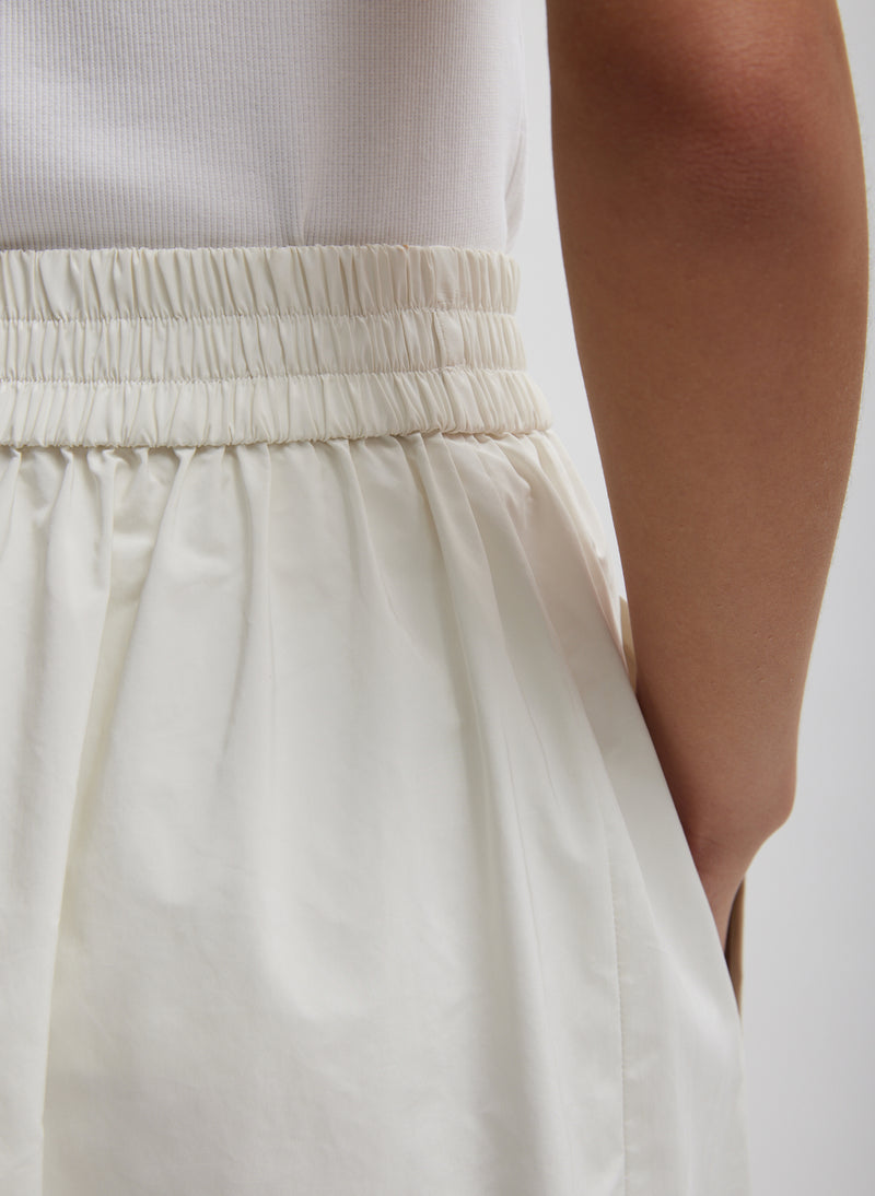 Nylon Pull On Full Skirt White-3