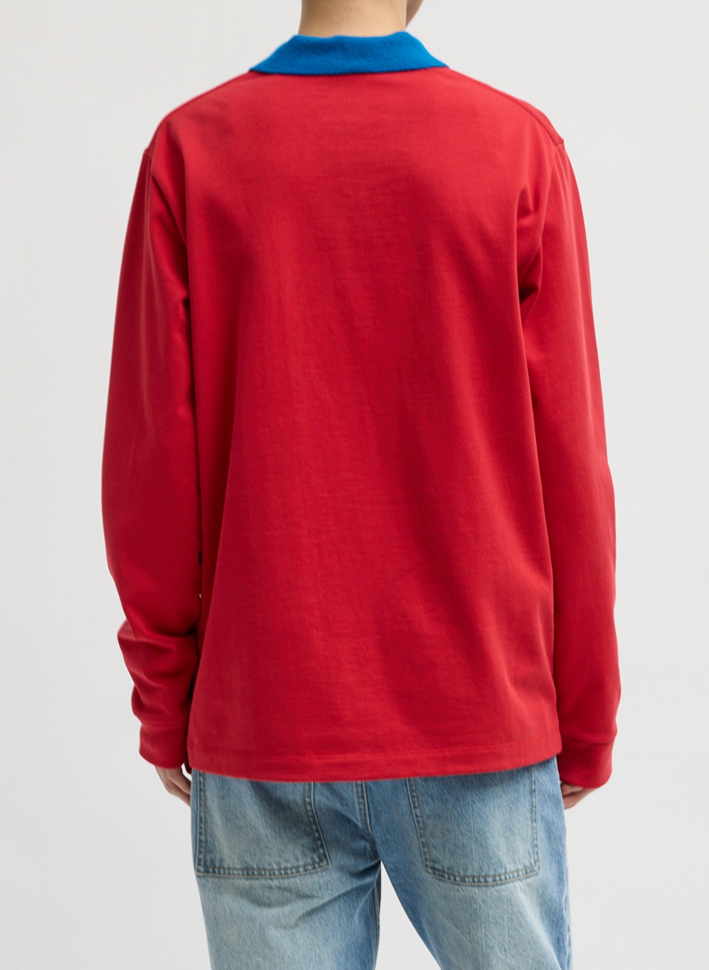 Red Perfect Unisex Long-Sleeve T-Shirt - long-sleeve t-shirt, back view on model