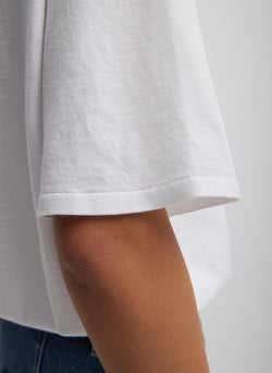 Super Fine Gauge Perfect Short Sleeve Men's Pullover White-3