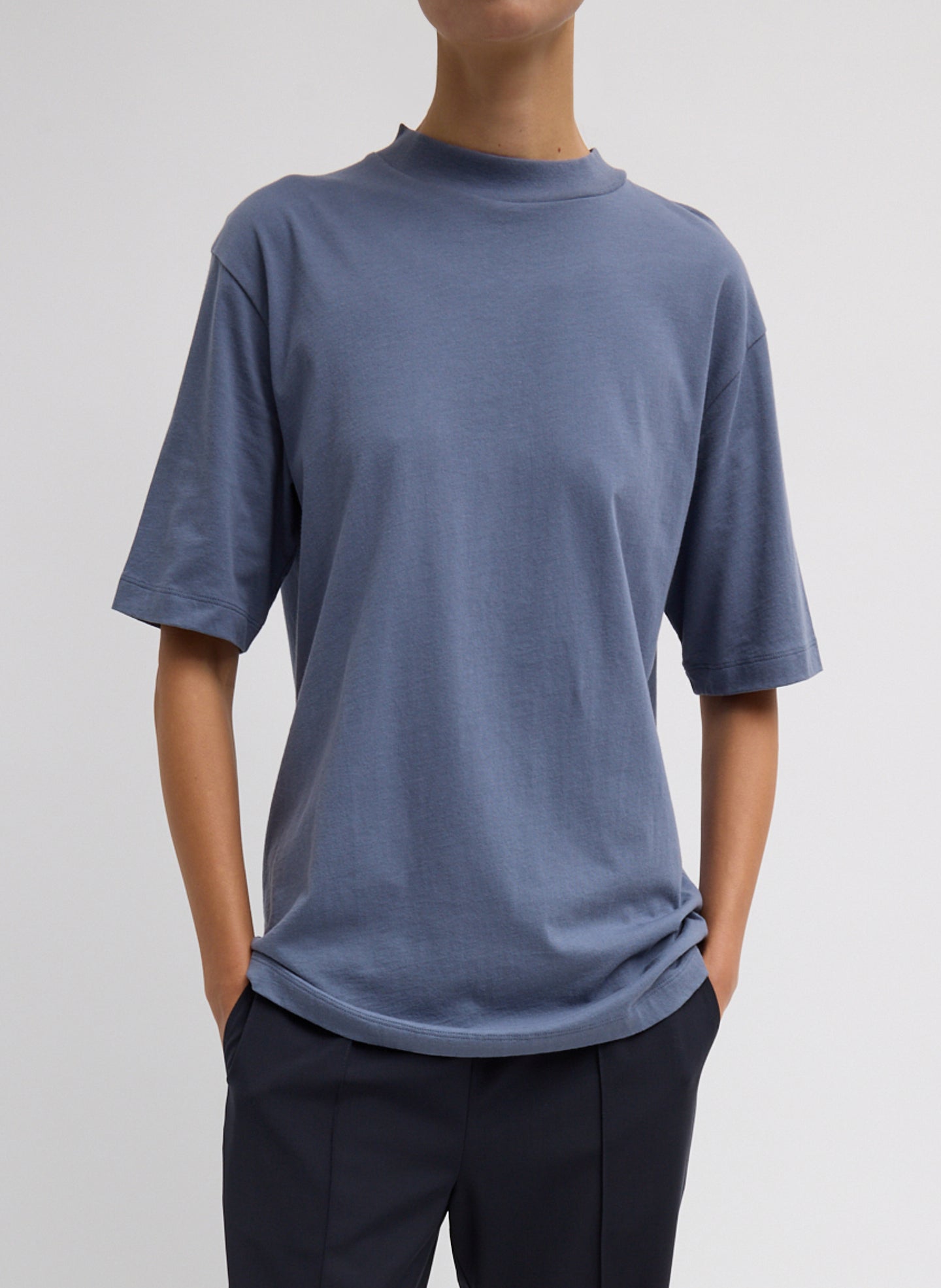 Mock Neck Unisex T-Shirt – Tibi Official