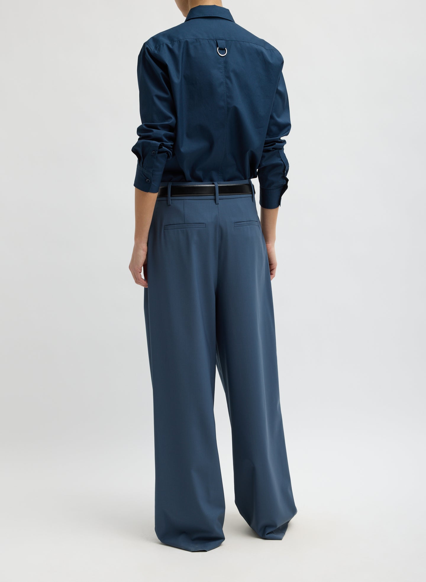 Blue Fog Tropical Wool Stella Pant - trousers, back view on model