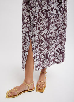 Recycled Nylon Batik Full Skirt Cinnamon Multi-3