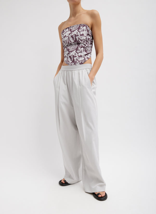 Drapey Suiting Marit Pull On Pant - Stone-1