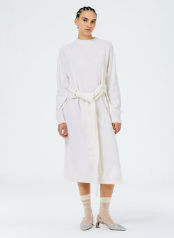 Airy Extrafine Wool Blair Dress White-1