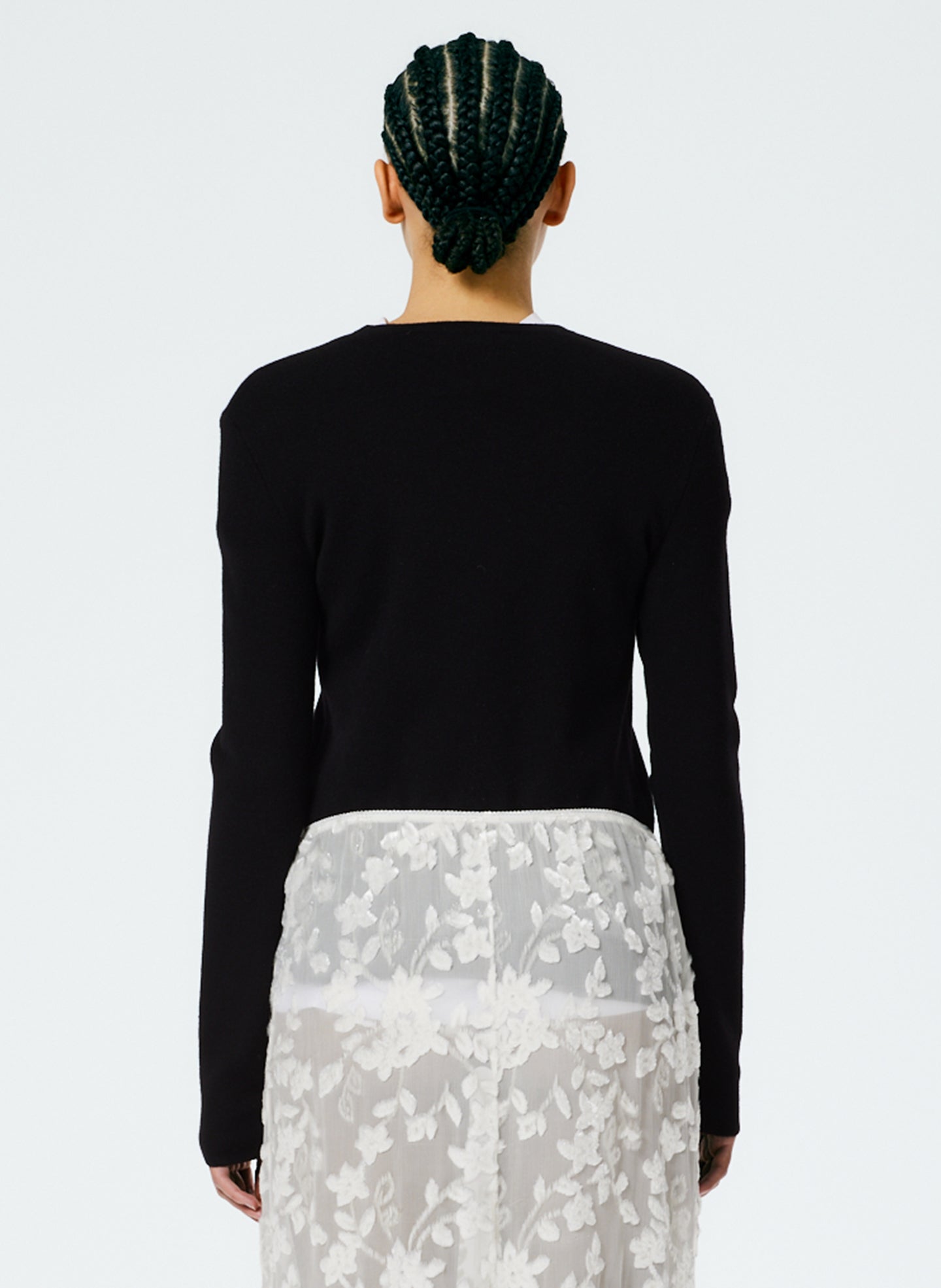 Double Faced Cashmere Mini Long Sleeve Pullover