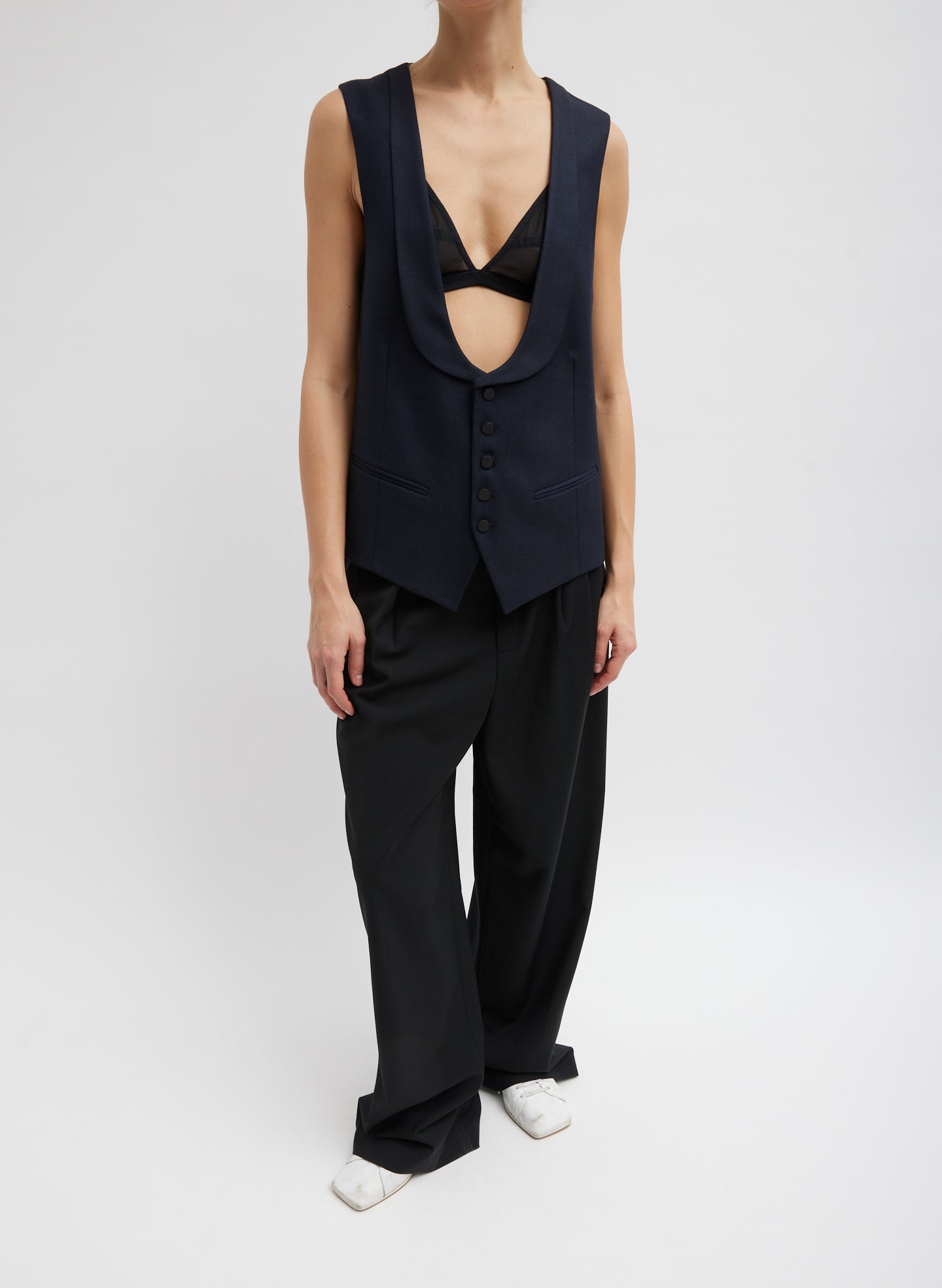 Birdseye Vest – Tibi Official - Main Image