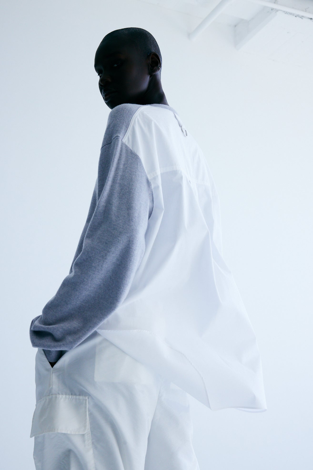 Merino Wool Sweater Combo Pullover