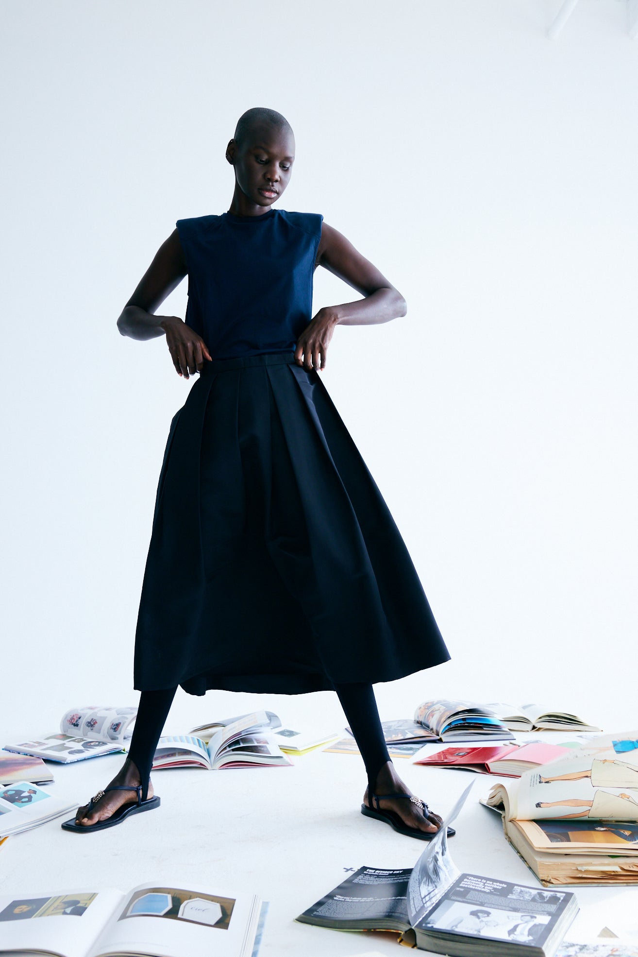 Silk Faille Full Skirt