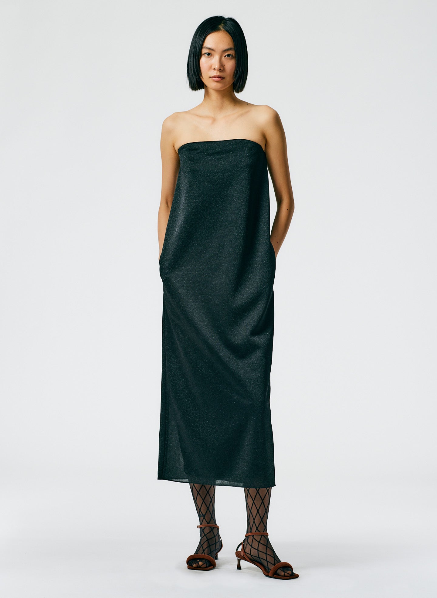 Lurex Haze Strapless Dress – Tibi Official