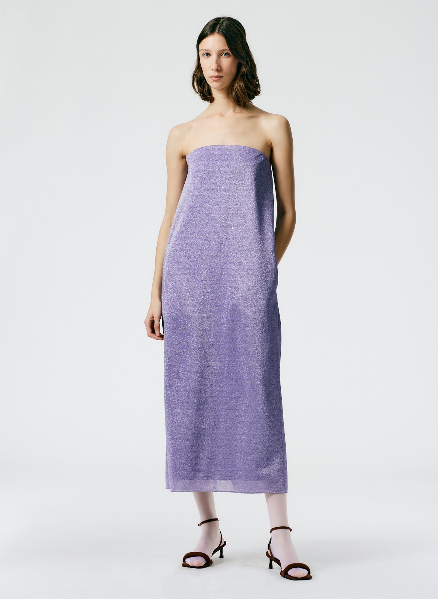 Lurex Haze Strapless Dress – Tibi Official