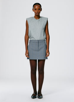 Gingham Suiting Mini Trouser Skirt Gingham Multi-01
