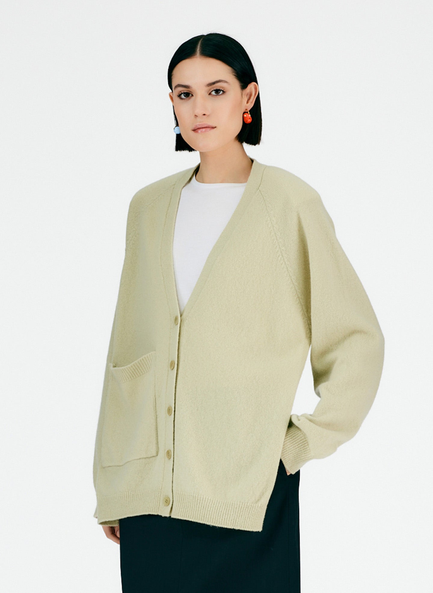 Soft Lambswool Half Cardigan