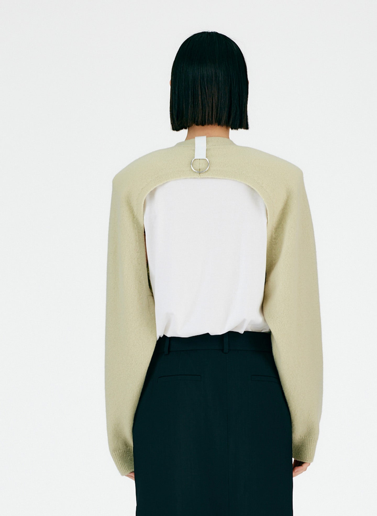 Soft Lambswool Half Cardigan