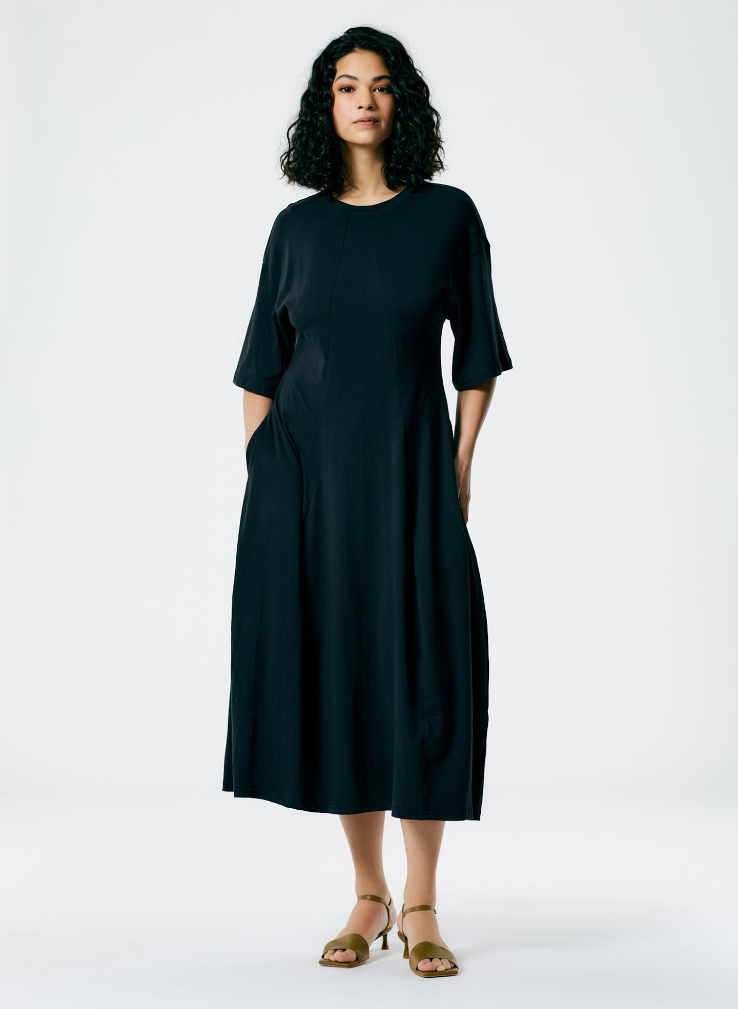 green emerald velvet dress T-Shirt Dress