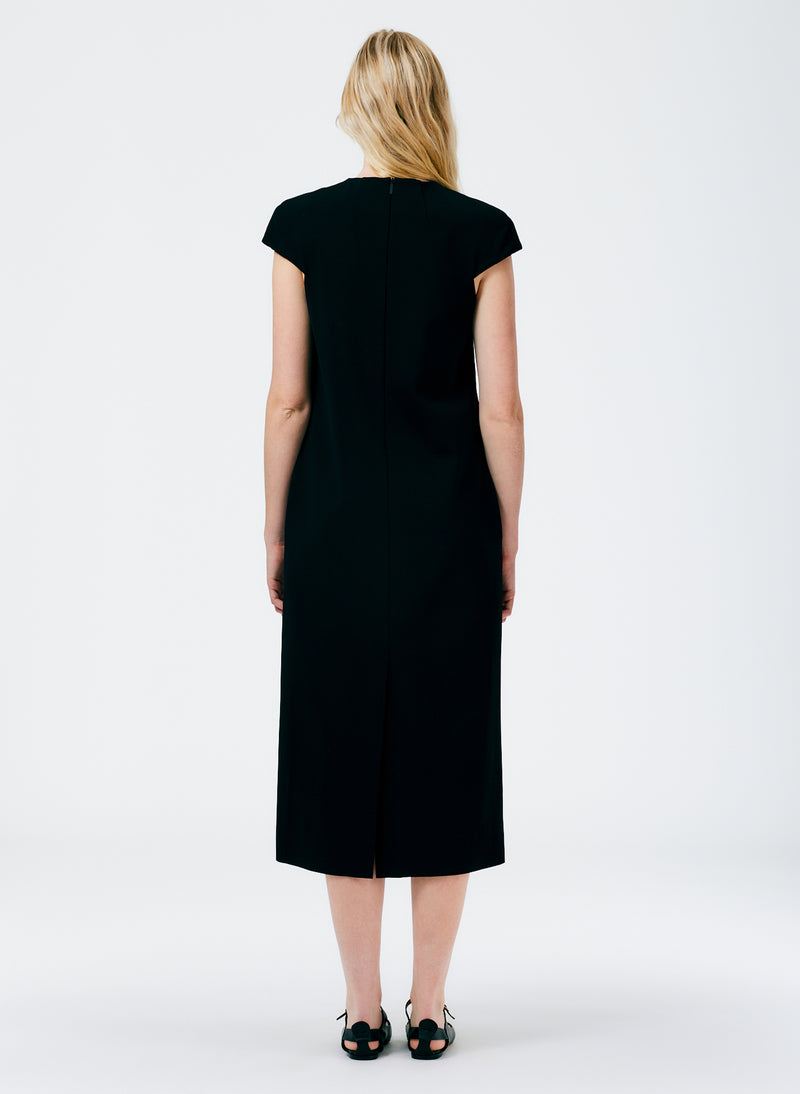 Compact Ultra Stretch Knit Lean Sleeveless Dress Black-3
