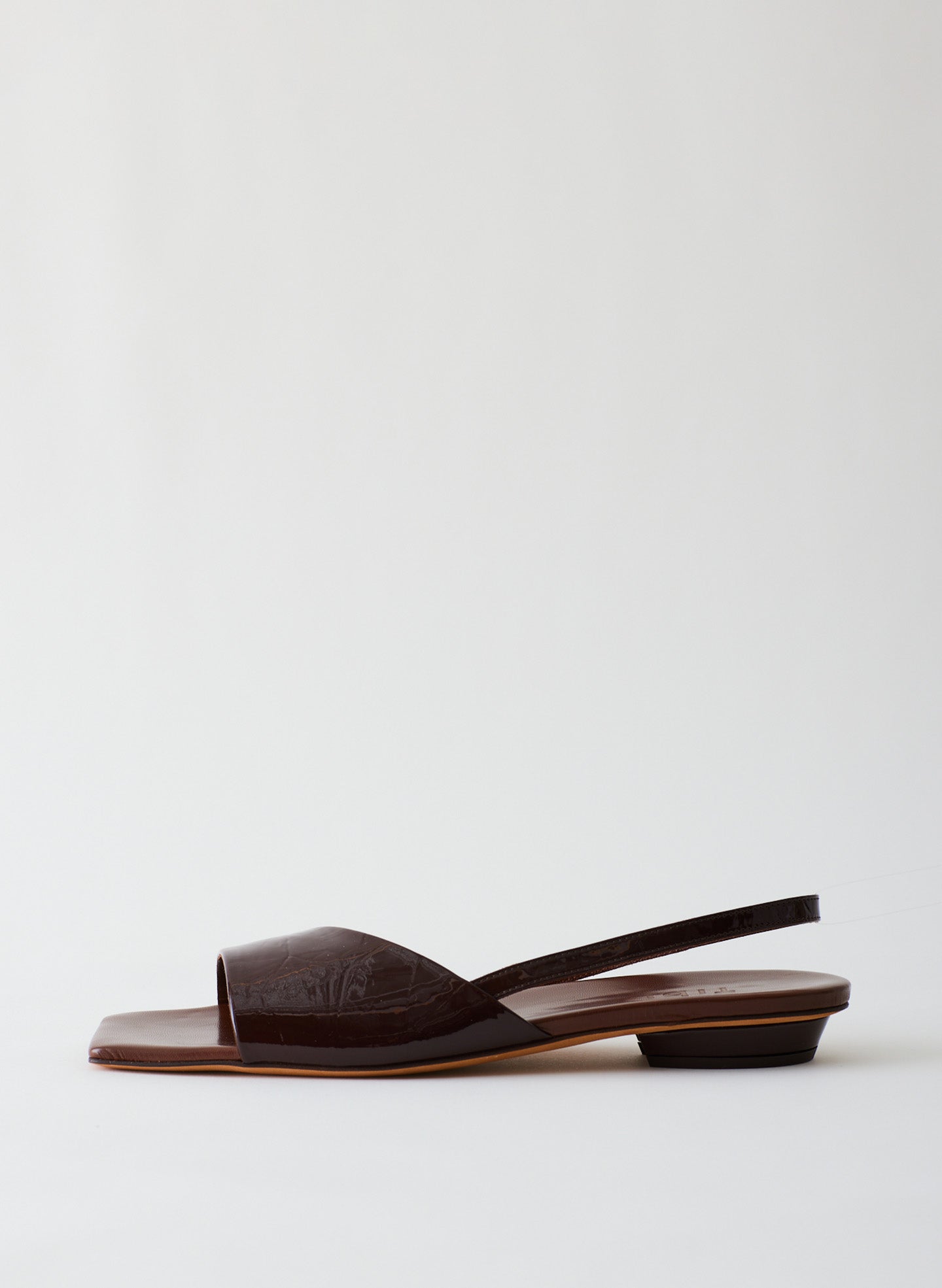 Avi Crinkle Patent Asymmetric Flat - Brown-01