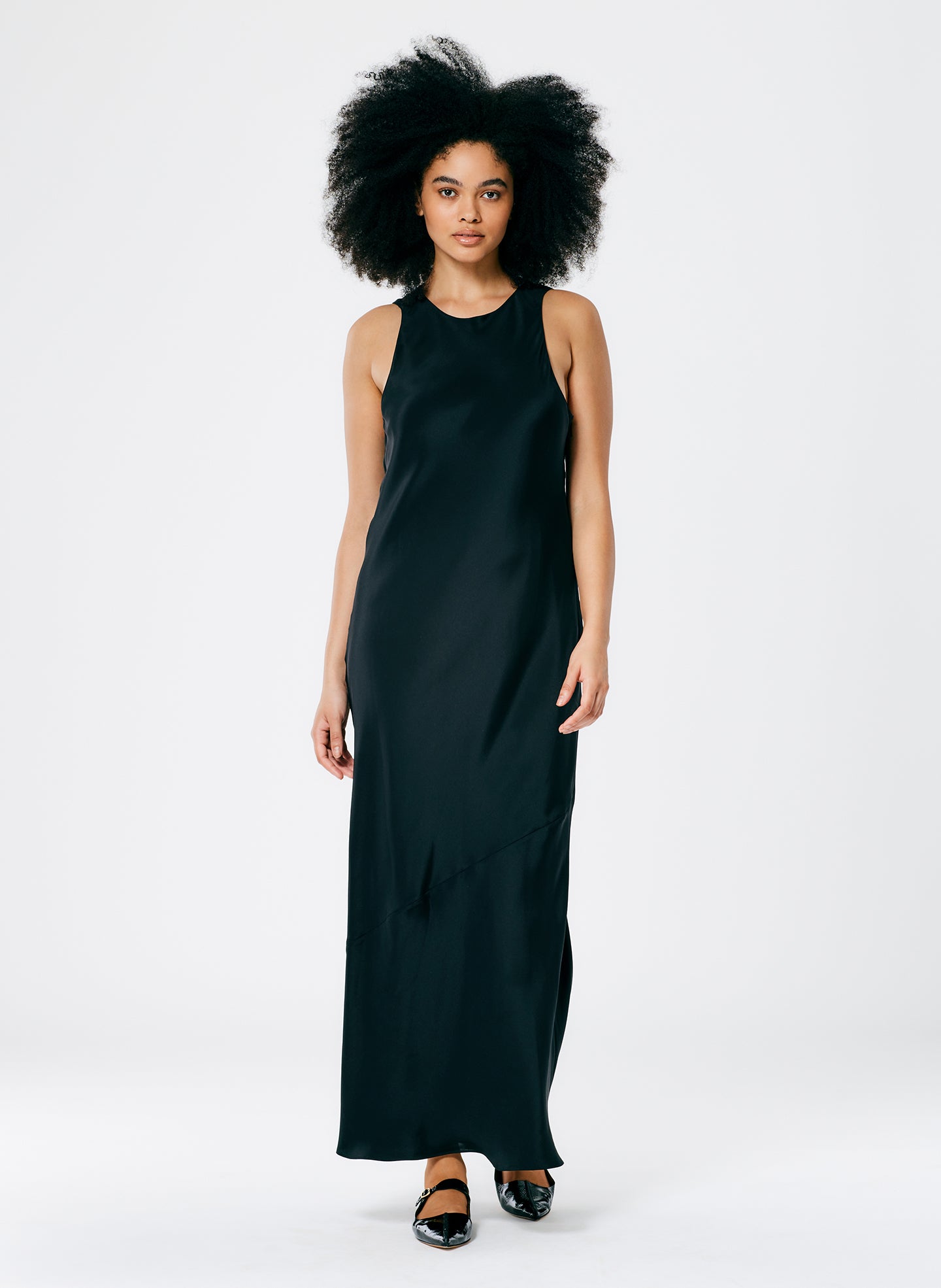 open lace back dress 4-Ply Silk Bias Dress main image 1