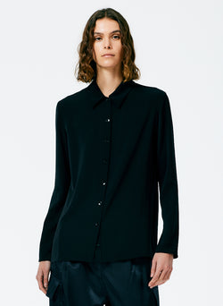 Soft Drape Slim Shirt Black-4