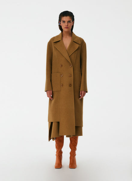 Tibi recycled sale wool maxi coat