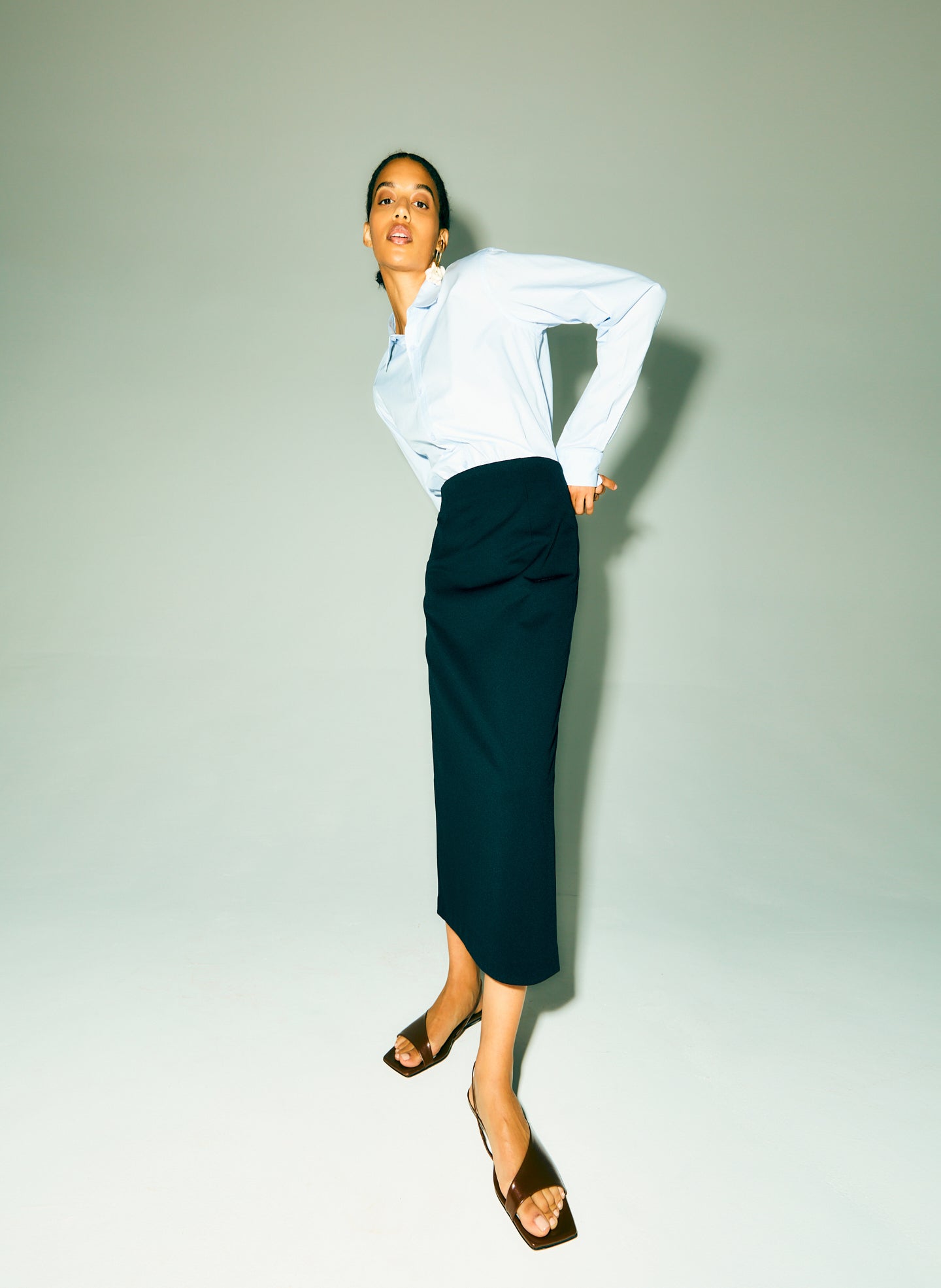Structured Knit Pencil Skirt