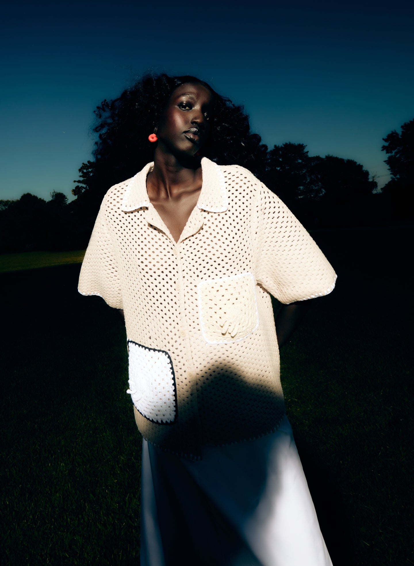 Tech Crochet Camp Shirt