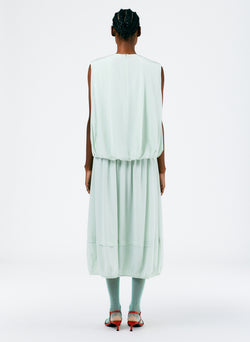 Eco Silk Cape Dress Light Mint-3