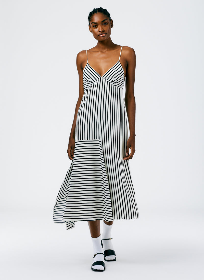 Identity Stripe Cami Dress Black Multi-1