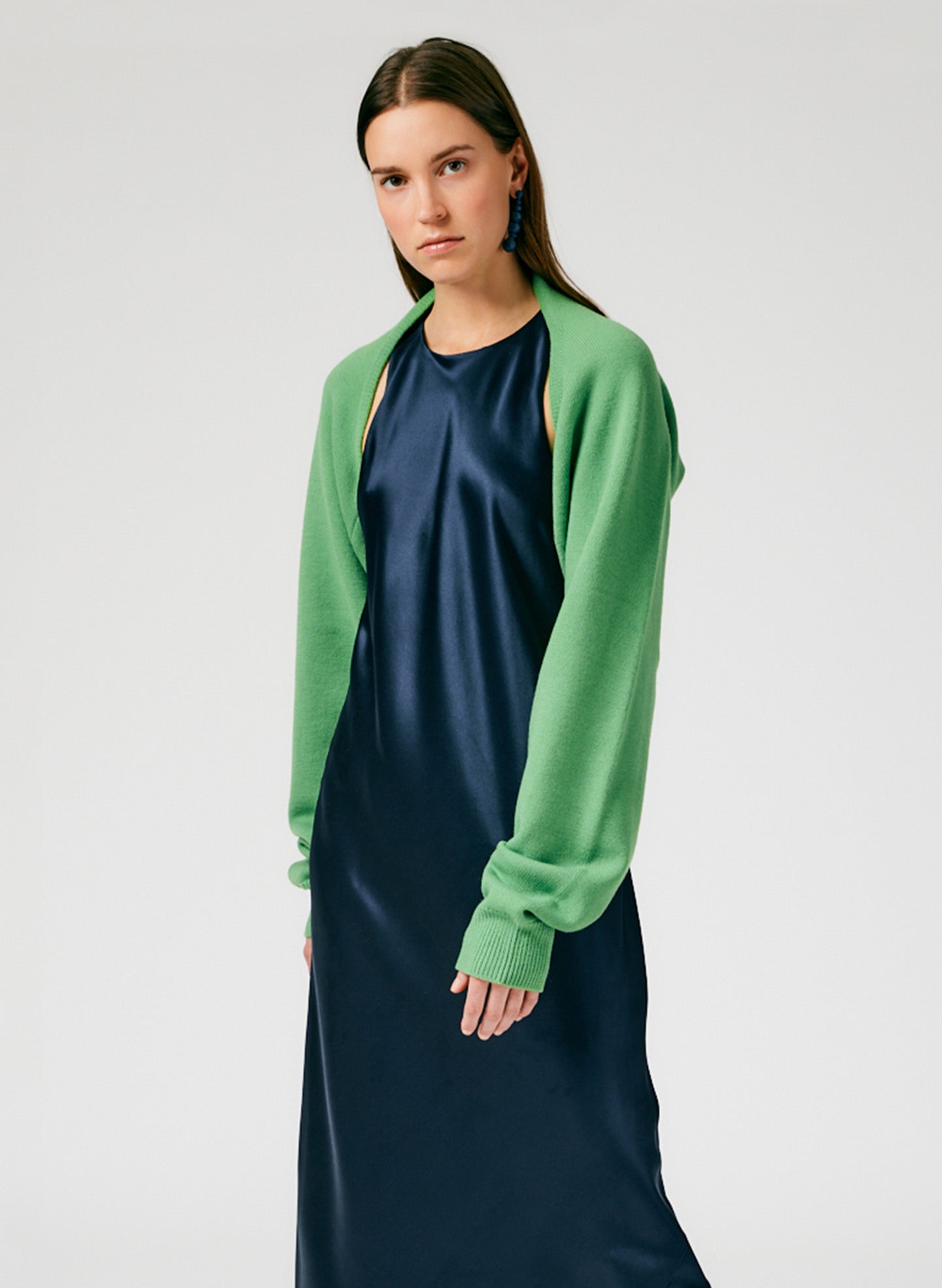 Airy Extrafine Wool Sleeve Shrug – Tibi Official