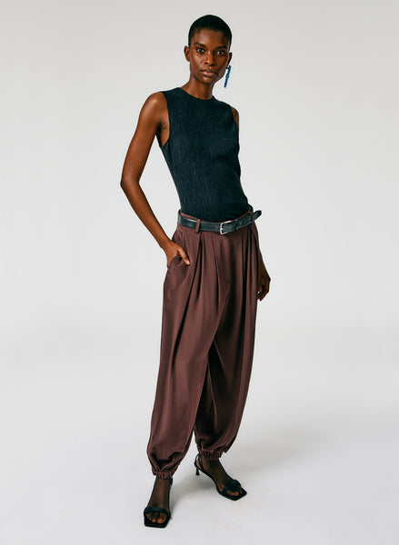 Eco Silk Pleated Balloon Pant - Regular – Tibi Official