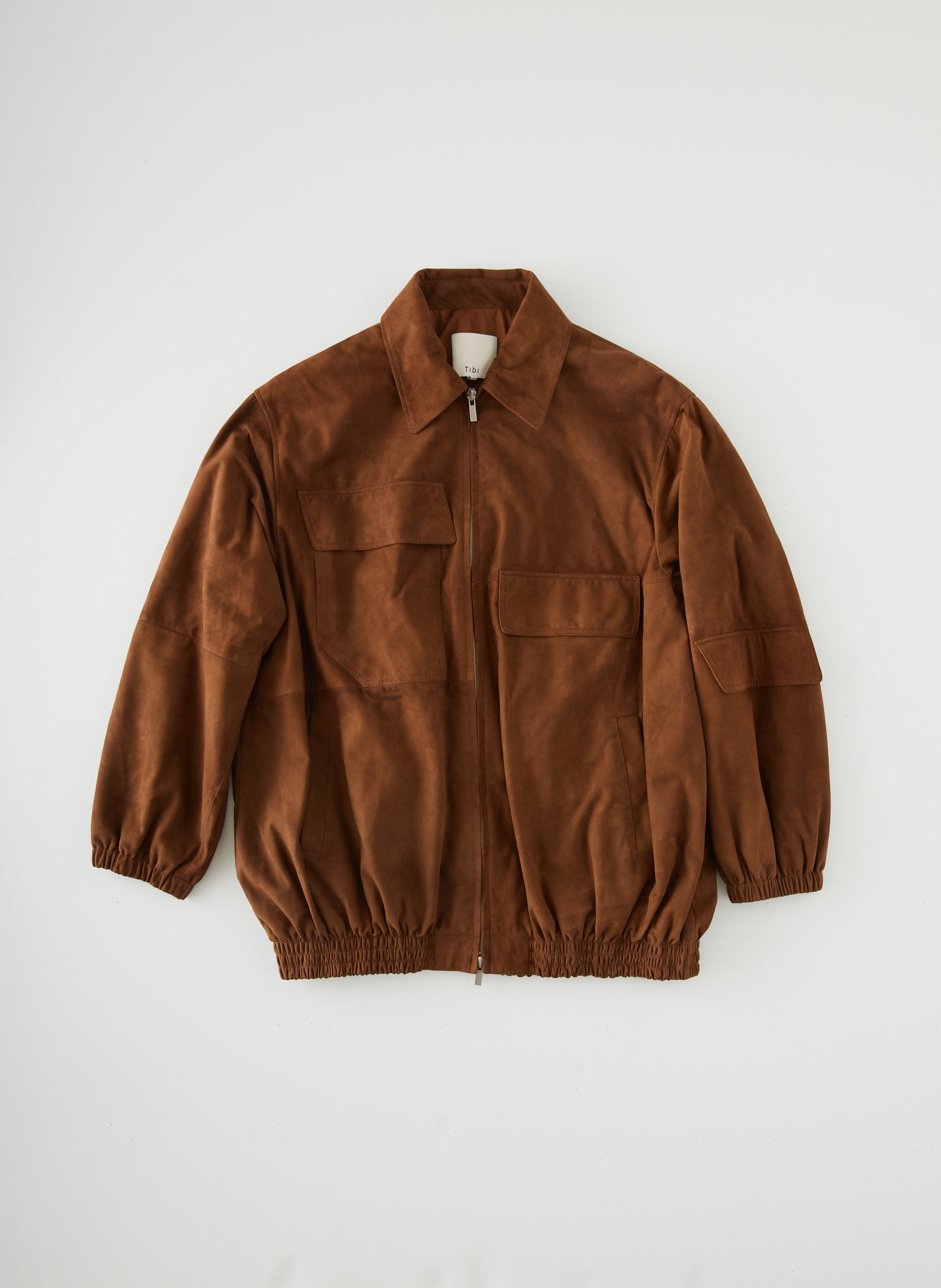 Suede Oversized Bomber