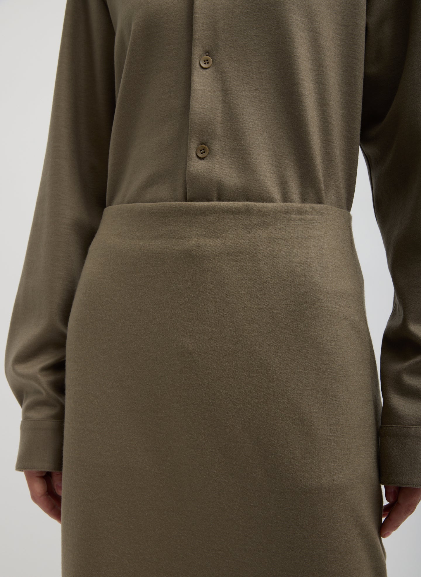 Double Knit Midi Pencil Skirt Khaki / 06 / T000DK5372 Double Knit Midi Pencil Skirt Khaki / 06 / T000DK5372