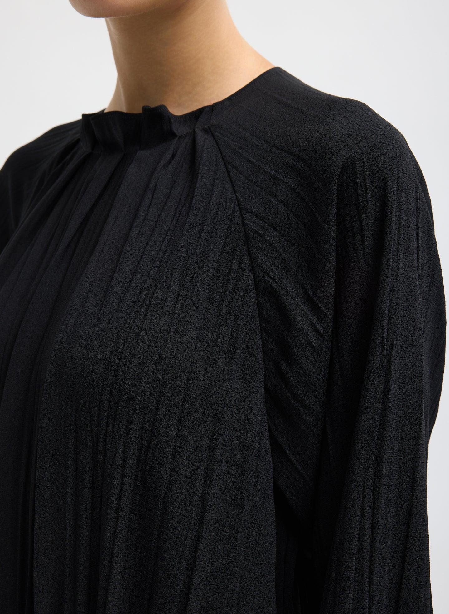 Creased Acetate Drape Merryl Dress – Tibi Official