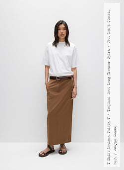 Tropical Wool Maxi Trouser Skirt Toffee-3