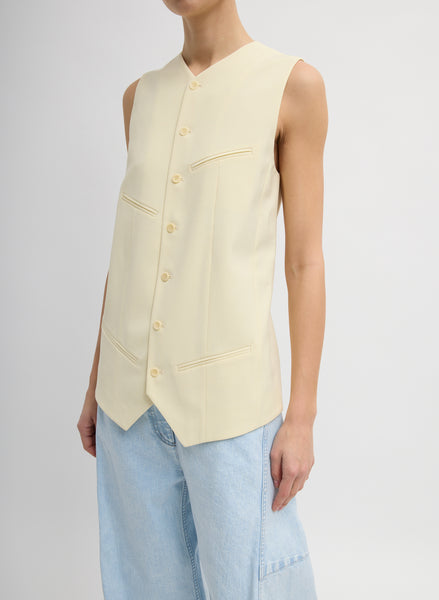 Tropical Wool Easy Vest – Tibi Official