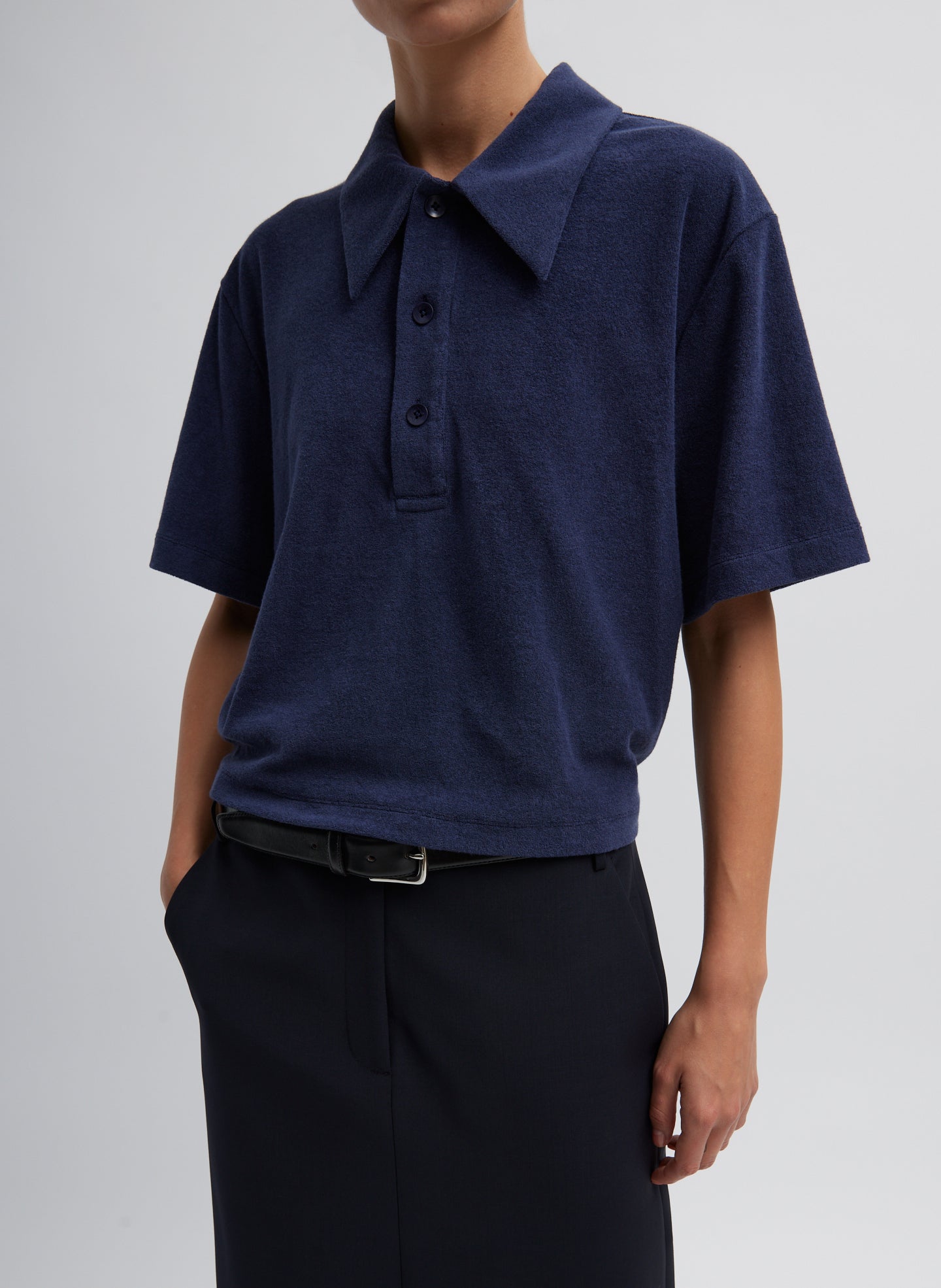 Dry Loop Terry Easy Polo - Navy-1