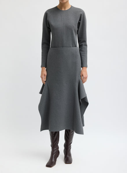 Luxe Crepe Knit Side Drape Skirt – Tibi Official