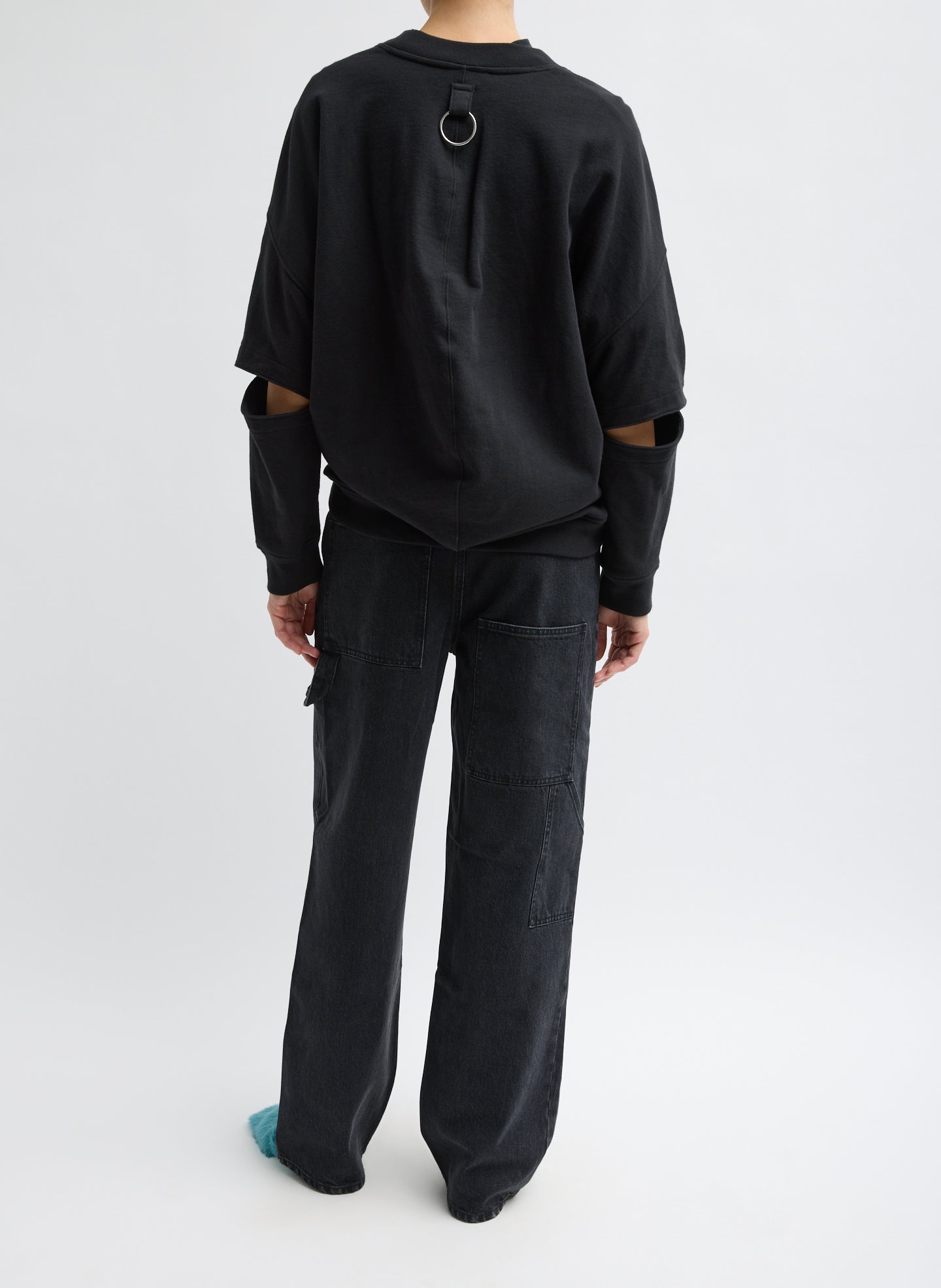 Black Denim Slouchy Carpenter Jean – Tibi Official