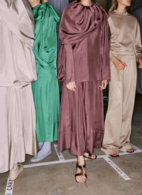 Silk Habutai Circular Seamed Skirt