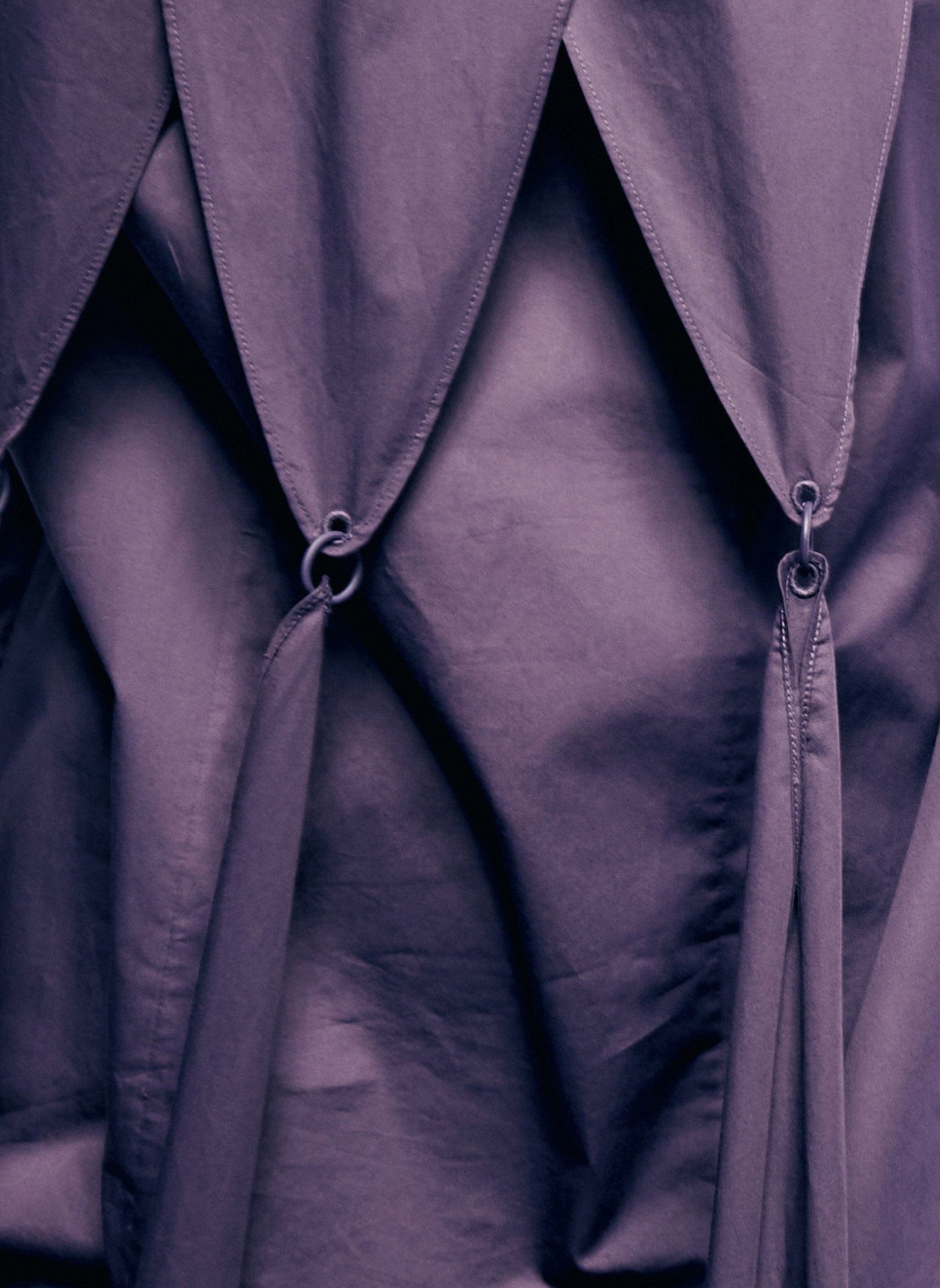 Eggplant / 00 / U125EC1637 Eco Poplin Halter Paneled Dress Eggplant / 00 / U125EC1637 Eco Poplin Halter Paneled Dress