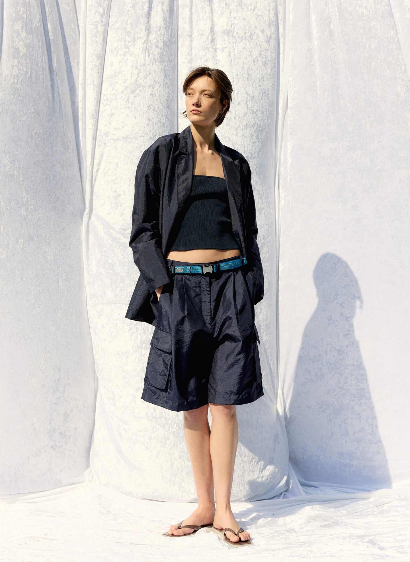 hrトゥデイフル　Widerib Short Knit Crispy Nylon Stella Short – Tibi Official